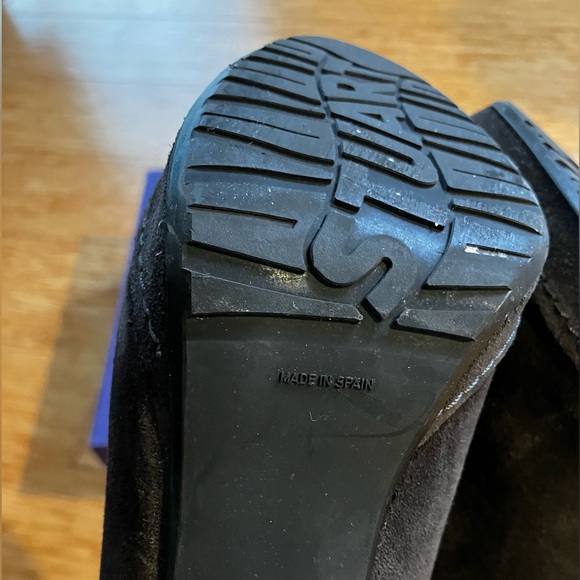 Charcoal grey suede Stuart Weitzman high heel ankle boot - Picture 7 of 13